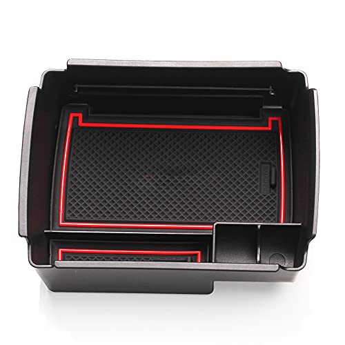 Accoudoir Golf 7 boîte de rangement amovible avec tapis antidérapants rouges de console - 2