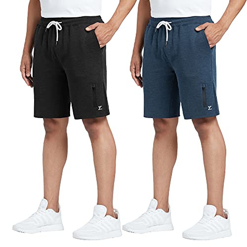 Image of XYXX Men's Hype Cotton Regular Fit Solid Shorts with Side Pockets and No Marks Waistband (Pack of 2)