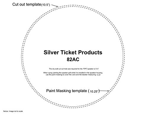 82Ac Silver Ticket In-Ceiling Speaker With Pivoting Tweeter & Angled Woofer (8 Inch Angled In-Ceiling) 11.3 Inch Overall Size #TOP1