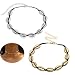 Produktbild Daimay 2PCS Legierung Choker Handmade Shells Choker Boho Schlüsselbein Halskette für Frauen und Mädchen - Weiß Line und Gold Anhänger