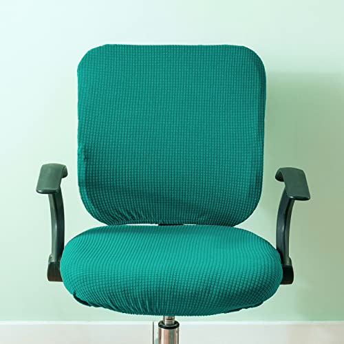 Fenteer Stretch Office Covers Seat Cover Slipcover Desk Seat Cushion Protectors for Computer Dark Green - Image 2