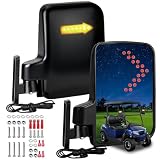 Golf Cart Side Mirrors with Turn Signal Light Golf Cart Rear View Mirrors for Club Car EZGO Yamaha Side Mirrors Golf Cart