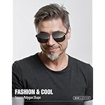 LUENX Aviator Sunglasses for Men Square Polarized Polygon Lens - UV 400 Protection with Accessories 61MM Driving Outdoor - Image 2