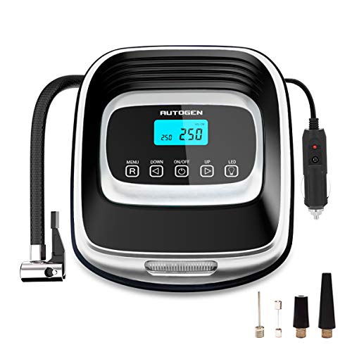 AUTOGEN Air Compressor Tire Inflator, Tire Inflator with Gauge 12V DC Digital Car