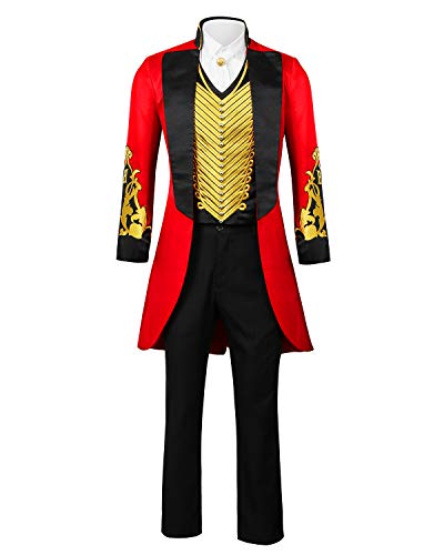 Veste de showman rouge pour cosplay et soirée déguisée de carnaval