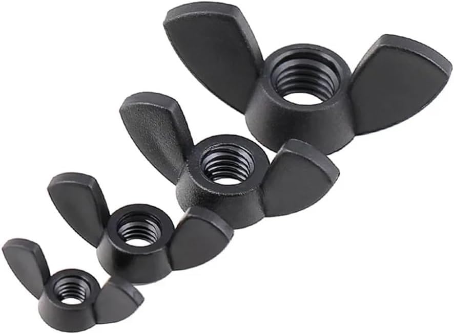 Wing Nuts ，Butterfly Wing Nut ，20pcs Hand Tighten Nut Wingnut Butterfly Plastic Thumb Nut M3 M4 M5 M6 M8 M10 M12 Hardware Nut(M12)