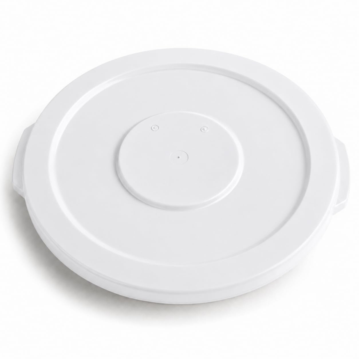 10 Gallon White Round Commercial Trash Can Lid by Glownary – 35 Gallon, 35.0 gallons, Resin, Beige, Model 475tcld10wh