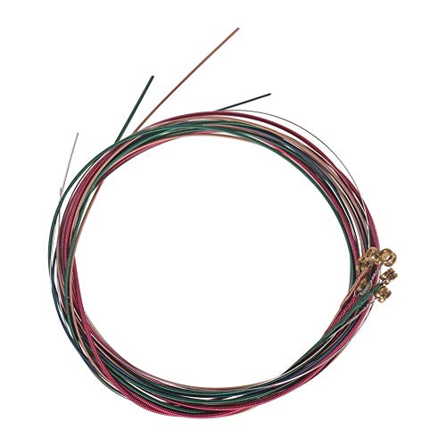 アコースティックフォークギター弦セットの鋼核銅合金巻6PCS /セット アコースティックギター弦 (Color : Multicolor)