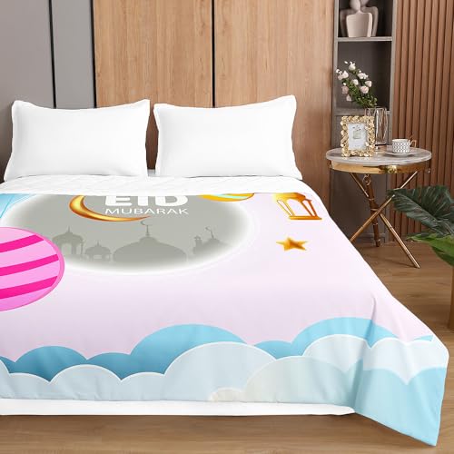 Highdi Colcha de Verano Estampa de Pascua de Resurrección, Microfibra Colcha para Primavera y VeranoLigera Cama Fina, Colchas Cama Individuales y Dobles Modernas (230x280cm,Estrella)