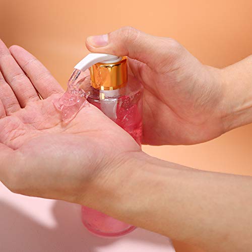 image for STARSIDE 4 Pack 250ml 8oz Empty Clear Plastic Pump Bottles.Refillable 