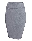TAM WARE Womens Casual Convertible Knee Length Pencil Skirt TWCWS02-GRAY-US L