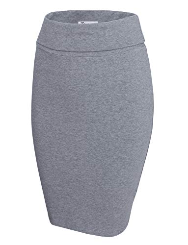 Tam Ware Womens Casual Convertible Knee Length Pencil Skirt Twcws02-Gray-Us L #TOP29