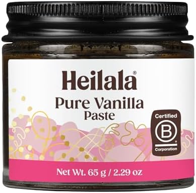 Vanilla Bean Paste for Baking - Heilala Vanilla, Preferred by the World's Best Chefs and Bakers - Low Sugar Pure Vanilla Paste, Sustainably and Ethically Sourced - 2.29 oz