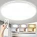 Produktbild YIFMOO 40W LED Deckenleuchte Flach Dimmbar, Ø50CM Deckenlampe mit Fernbedienung, 3000-6500K Modern Ultra Dünn, Rund Deckenleuchten Dimmbar für Wohnzimmer Schlafzimmer Kinderzimmer Büro Küche, Weiß