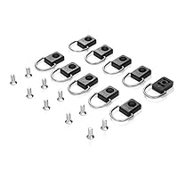 kajak zurrschienen,Zurrösen,Kajak Ösen,D,Kajak Zubehör,10Pcs Schwarzer Kanu-Kajak-Fischen-Takelage-D- Mit Schrauben M6 Für Feder-Installationssatz-Zusatz
