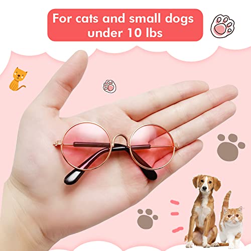 Pets Can See Colors Round Pet Sunglasses Small Dogs Cats Retro Party Favors Set Cute Funny Cosplay Toys Costume Photos… - Image 2