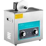 Happybuy Ultrasonic Vinyl Record Cleaner, 6L 40kHz Sonic Cleaning Machine, Knob Control, Stainless Steel Tank with Heater & Timer