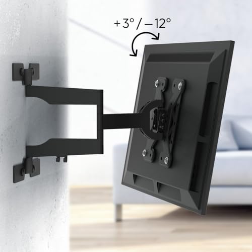 Hama Supporto Da Parete Per Tv Orientabile, Inclinabile, Sottile (Supporto Da Parete Per Tv 37-90 Pollici, Vesa Da 100 X 100 A Vesa 600 X 400, Fino A 40 Kg, Supporto Estraibile, Gestore Cavi, Con - 5