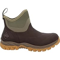 Muck Boots Women's Arctic Sport II Fleece Lined Waterproof Pull on Ankle Boot, Dark Brown, 4
