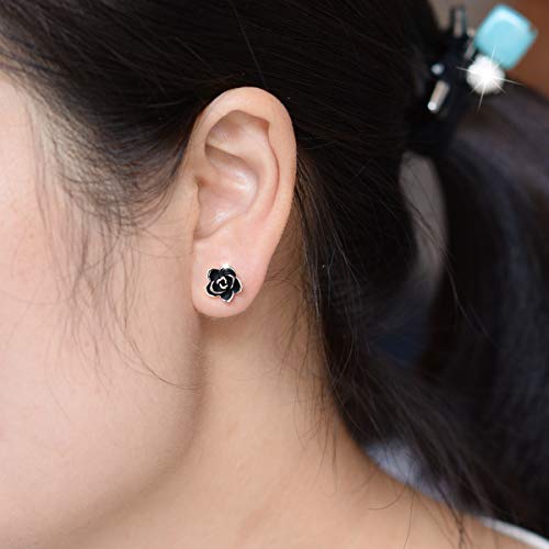Allencoco E3209210011 Rose Flower Stud Earrings thumb #4