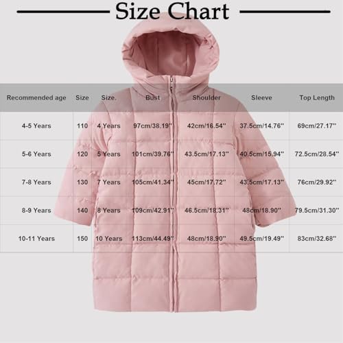 Kids Winter Coats Youth Quilted Heavyweight Jackets Winter Fashion Warm Outerwear Full Zip Loose Comfortable Coats2