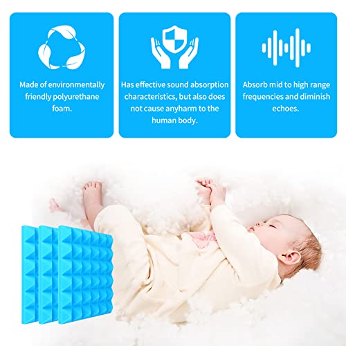 Acoustic Sound Proofing Foam Panels: 12 Pack Acoustic Foam Panels with Double Sided Tape - Image 4