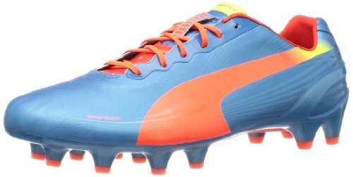 PUMA Evospeed 1.2 FG 102833 Herren Fußballschuhe, Blau (Sharks Blue-Fluro Peach-Fluro Yellow 05), EU 42 (UK 8) (US 9)