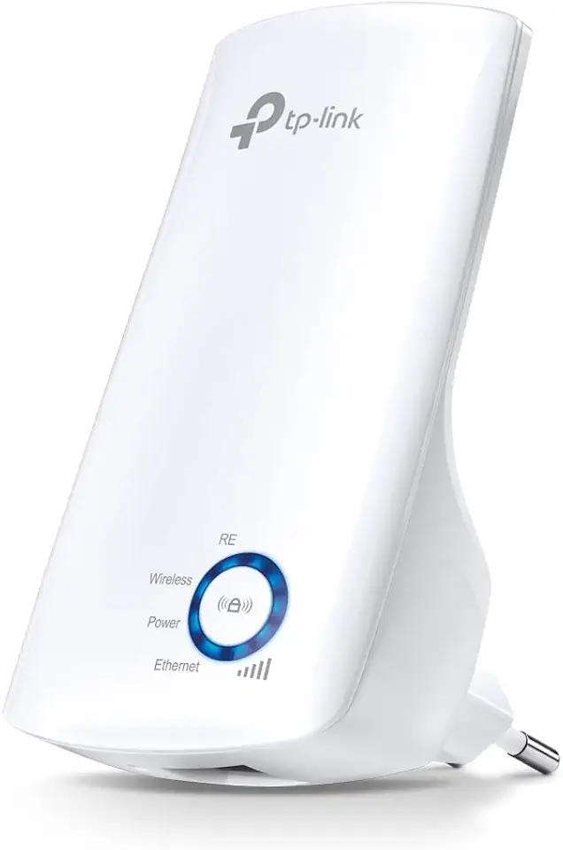 Repetidor de sinal Wi-Fi TP-Link TL-WA850RE Wireless N 300Mbps, compacto, expansor de sinal, adaptador de wireless, App Tether, Controle de Leds, Branco