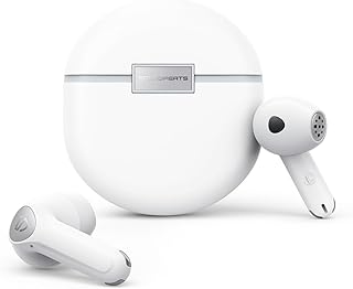 SoundPEATS Air4 Wireless Earbuds Bluetooth 5.3 with aptx Adaptive Lossless, Hybrid Active Noise Cancellation Earphones with 6 Mics for Calls, Total 26 Hours, Game Mode, Dual Device Connection(White)