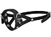 Adjustable Leather Loop Bite Bark Control Easy Fit Muzzle Black. Fits 8"-10" Snout.