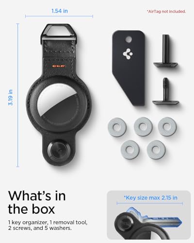 Image of Spigen Valentinus Pro Key Organizer Designed for AirTag Case, Holder, Keychain, Keyring Up to 5-6 Keys