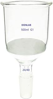 DONLAB EEH0251 Glass 250ml Buchner Filtering Funnel 24/40 Ground Joint with Fritted Disc G1 Pore Size 50-70Î¼m