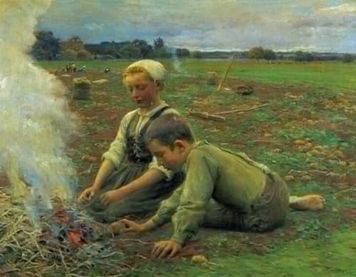 Cuadro Pintura al óleo Clásicas Patatas para dar un toque artístico y acogedor al salón