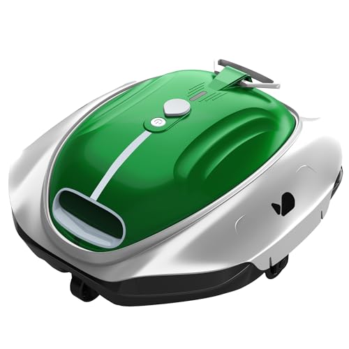 Bubot - Aspiradora inalámbrica de piscina 300P, limpiador robótico de piscinas con succión superior, mayor capacidad, carga rápida, tiempo de funcionamiento de 90 minutos, ideal para piscinas planas