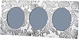 [Cadre Photo Triple en Étain Fait à la Main avec Motif de Plumes de Paon en Relief, Photos de 7,6 x 5,1 cm] – Cet article en Étain Fait à la Main est poli à la Main pour honorer la façon dont ils ont été fabriqués pendant des centaines D'années. Au fil du temps, l'article Vieillit magnifiquement, passant de sa Finition polie à la Main à un gris doux et chaud.