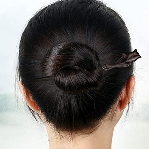 Lurrose Palitos de cabelo de madeira chineses, pauzinhos de cabelo, acessórios de cabelo, lápis de s