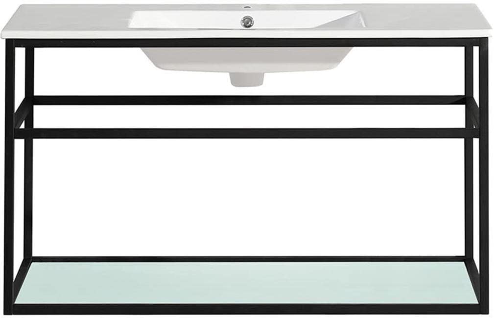 Swiss Madison SM-BV554 Pierre 48" Single, Metal Frame, Open Shelf, Bathroom Vanity