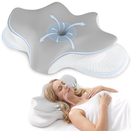 Cervical Neck Pillow for Pain Relief, Ergonomic Contour Pillow for
