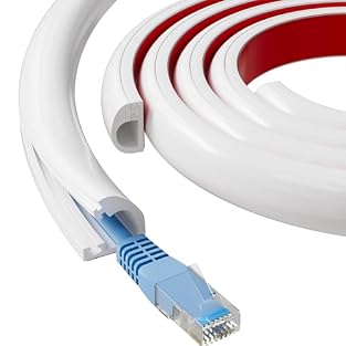 Single-side Opening Design: Wire mold upgraded opening design - single side opening,add a line or remove a line more freely and flexibly.Snap design,the wire will not easily fall off,to achieve long-lasting use One Cord Hider: Our cable track is best...