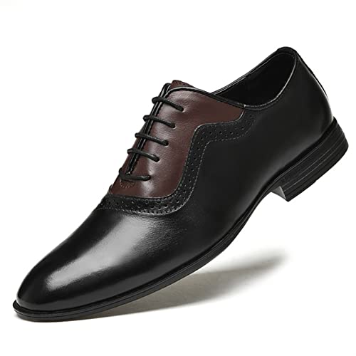 Zapatos Oxford de hombre con suela de goma antideslizante y puntera redonda
