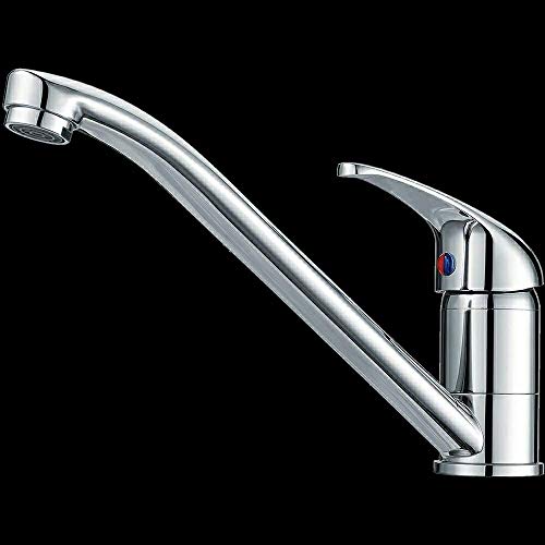 Image of Kitchen faucets - Antique Single Lever Basin Mixer Tap - Stainless Steel Tap for Counter Top Washbasin - Pack of 1, Silver