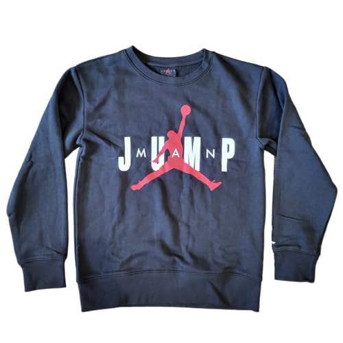 Nike AIR JORDAN JUMPMAN Big Kids Boys' Sweatshirt (Black) (US, Alpha, Medium, Regular, Black)