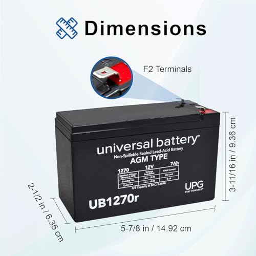AlveyTech 24 Volt Battery Pack for the Razor Dirt Quad Electric ATV (7 Ah, All Versions) - Replacement Set of 2 Premium Rechargeable AGM Batteries with Wiring Harness, Four-Wheeler 24V System Only - Thumbnail 6