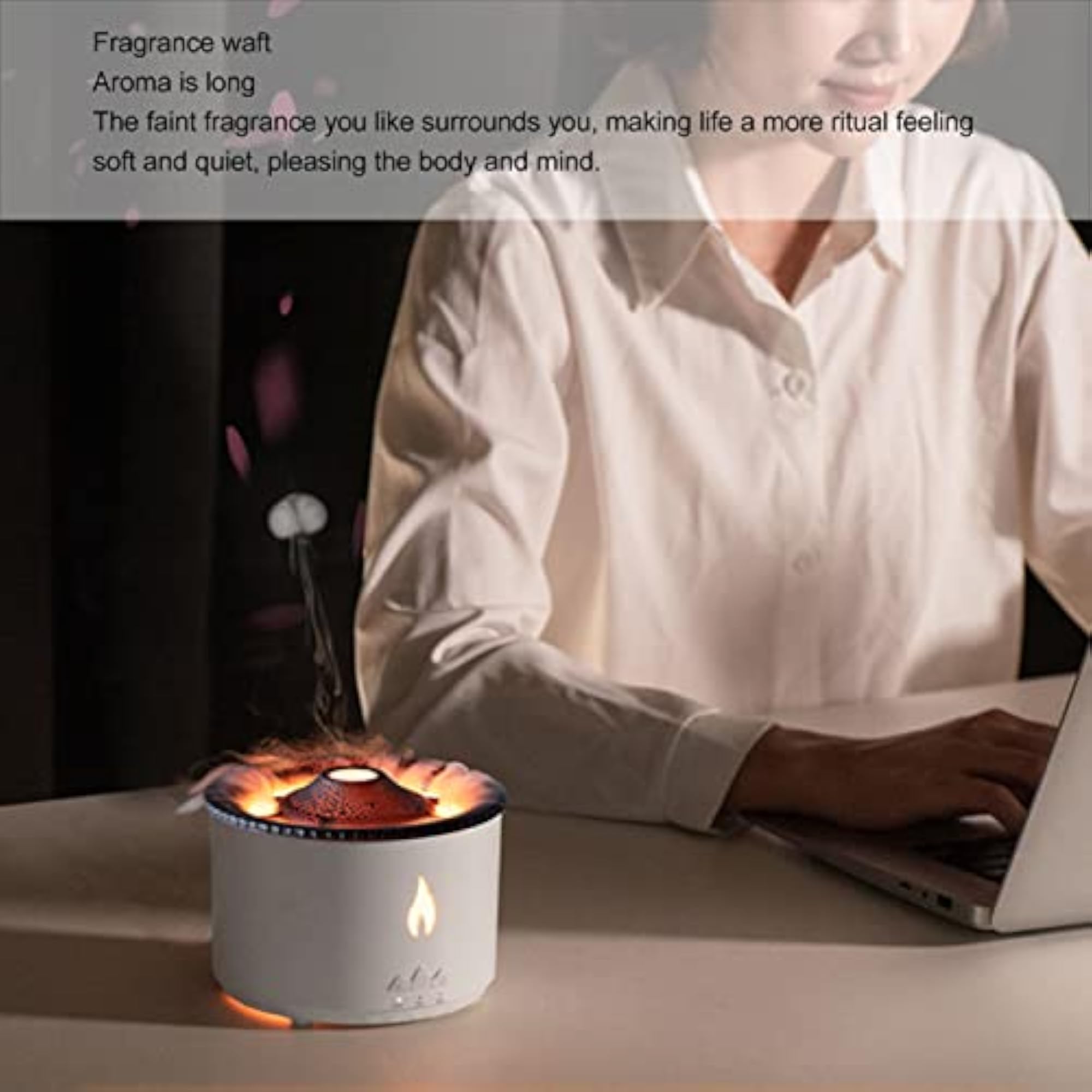 Nano Misting Flame Aroma Diffuser with Remote Control