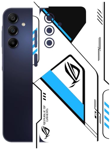 Image of AtOdds - Full Body Back Screen Guard Protector Film - Lamination Wrap Skin Sticker Compatible with Samsung Galaxy A15 (5G) | Scratchproof Matte Finish (RogBlue)
