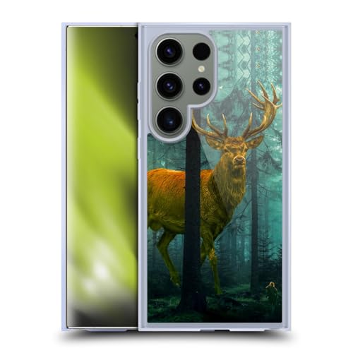 Coque Samsung S24 Ultra compatible MagSafe gel antichoc cerf de forêt Dave Loblaw