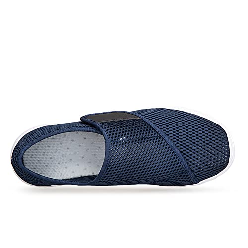 Image of LEADER SHOW Men's Casual Comfort Walking Shoes Ultralight Flats Non-Slip Hook & Loop Fashion Sneakers
