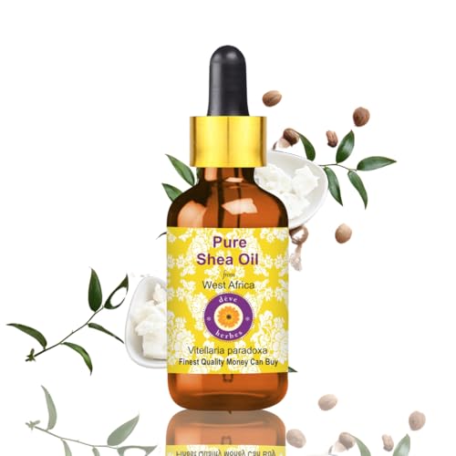Huile de Karité Pure Deve Herbes contre la sécheresse de la peau avec compte-gouttes