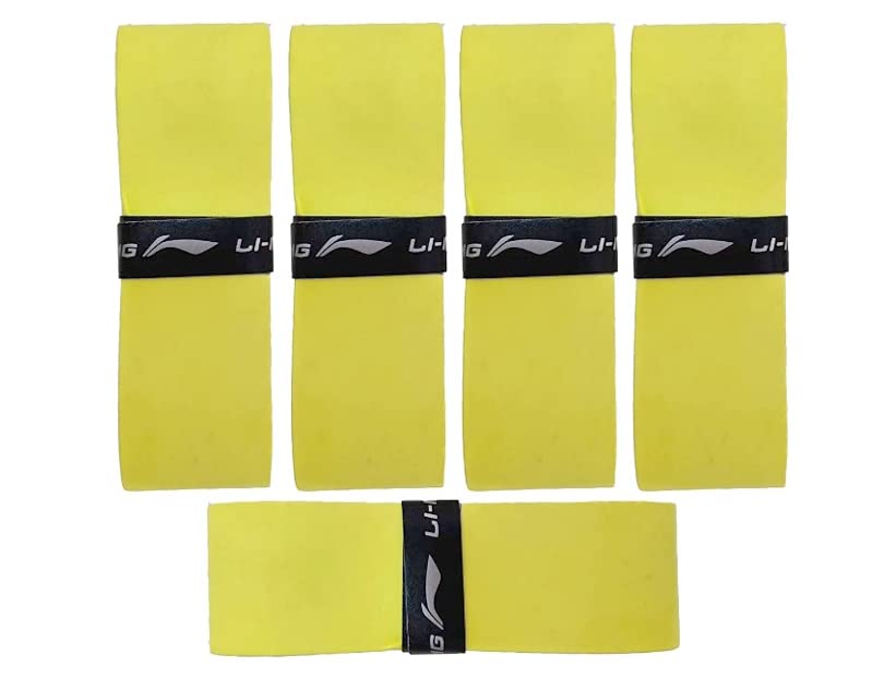 Li-Ning SuperGrip Velvet Touch Badminton Racquet Over Grip, Lime (Pack of 5) (B0BTTK84ZY) Amazon Price History, Amazon Price Tracker