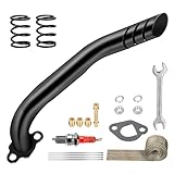 XIKOBY 212cc Exhaust Pipe Kit Compatible with Predator 212 196cc 224cc Coleman Mini Bike CT200U CT200U-EX BT200X KT196 Go Kart Baja Warrior GX160 GX200 OHV Clone Engine Parts w/Valve Springs (Black)